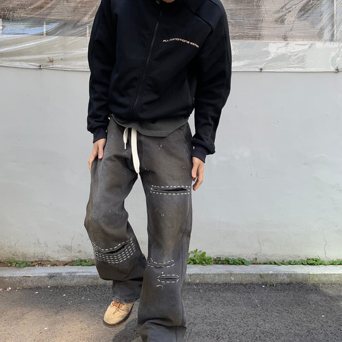 로스트타운서플라이 30Years Dying 워크팬츠 Sashiko 상품이미지8