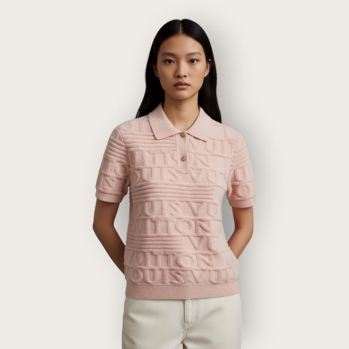 S/ 루이비통 텍스처 페리 폴로 니트 상품이미지1