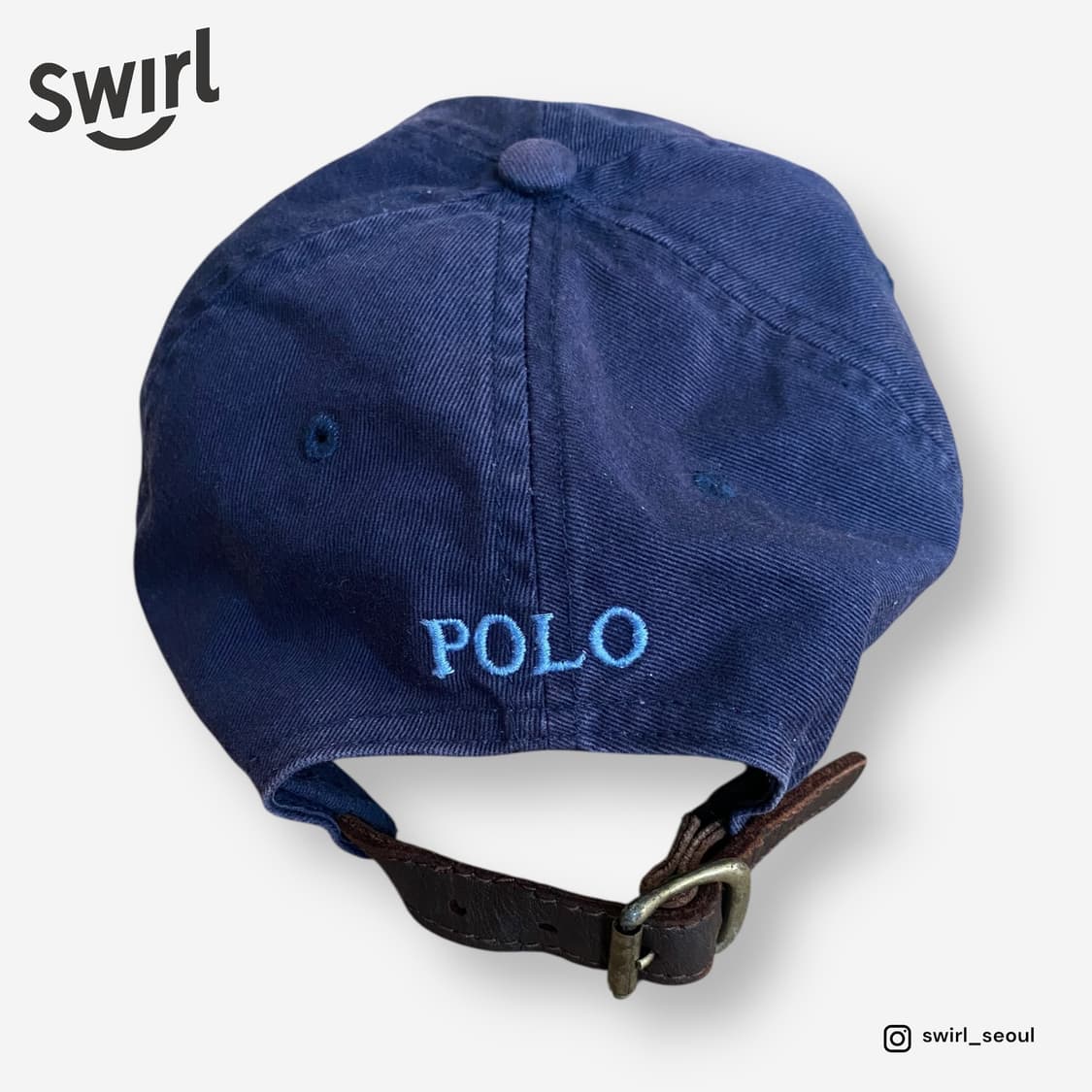 🌊Polo pony logo Navy ball cap 상품이미지4
