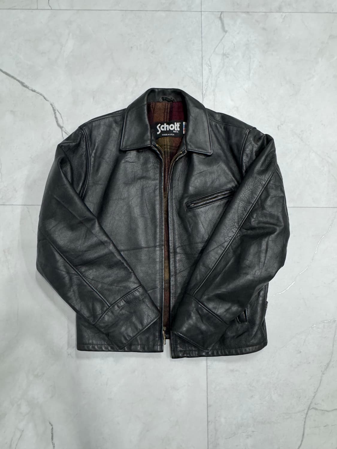Schott made in usa leather jacket (38) 상품이미지1