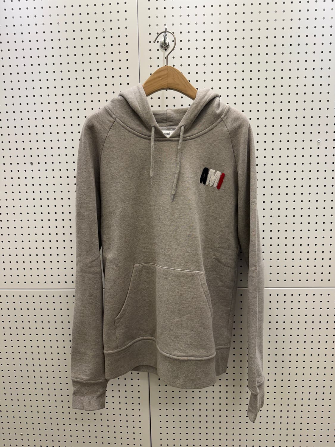 아미 컬러 로고 그레이 후드티 U683 상품이미지2