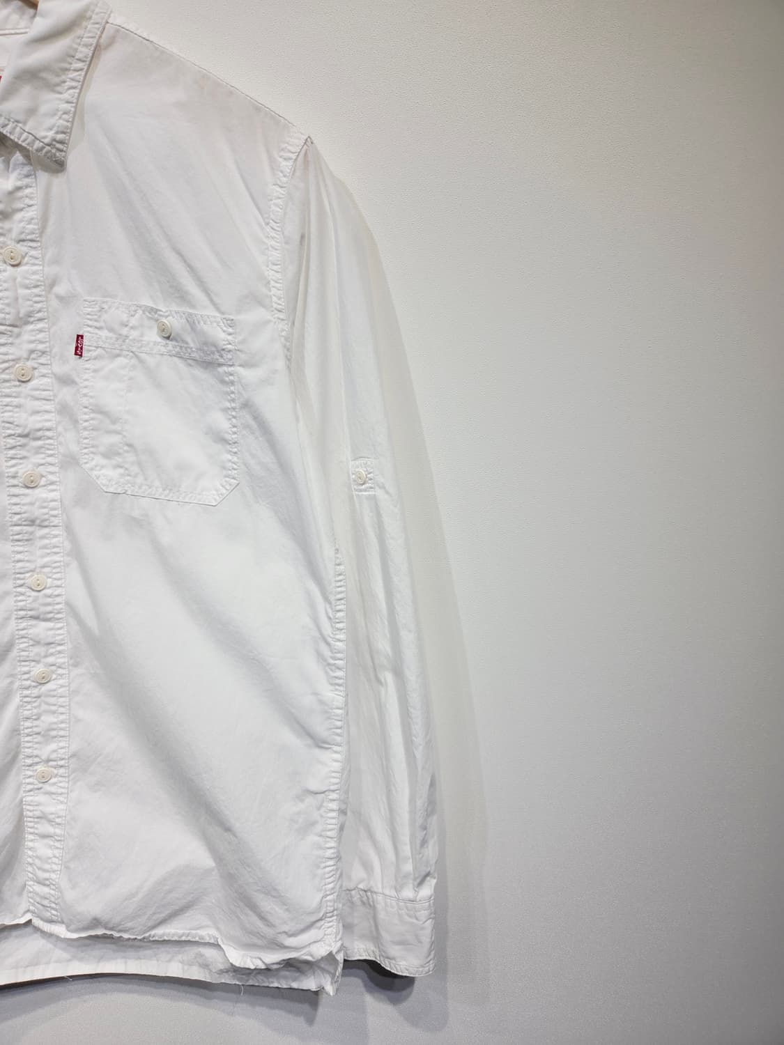 리바이스(Levi's) 화이트 솔리드 셔츠_M 상품이미지4