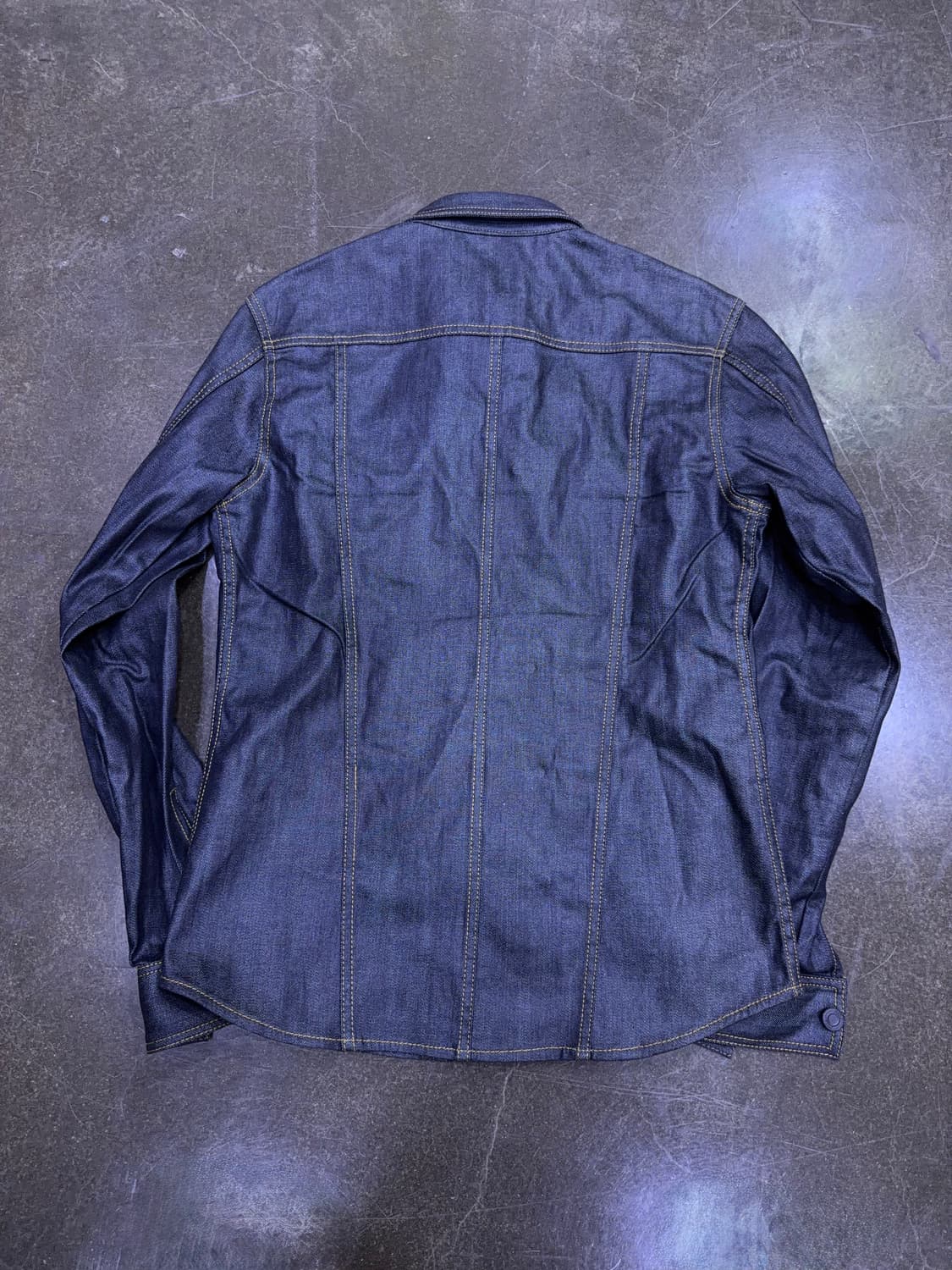 준지 청 데님자켓 셔츠 셔켓 딥인디고 48 상품이미지2