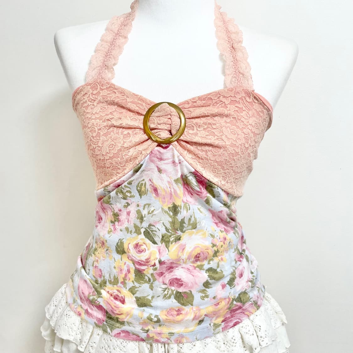 d.i.a. 다이아 히메갸루 플로럴 레이스 홀터넥 오네갸루 러블리로맨틱  상품이미지3