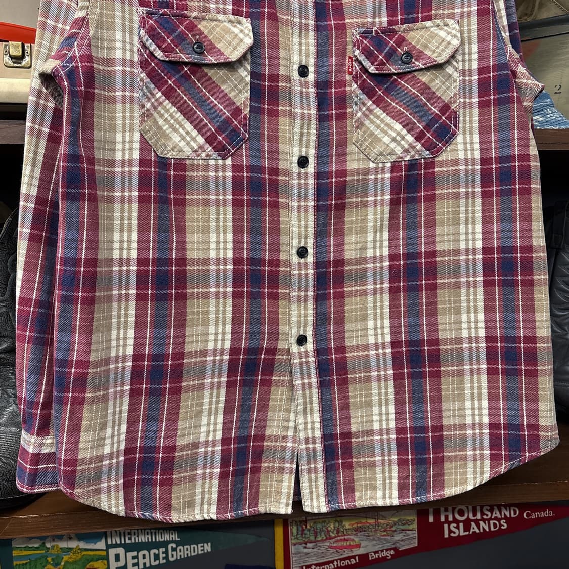 리바이스 오리지널 레드탭 헤비코튼 워크포켓 체크셔츠 N871 상품이미지4