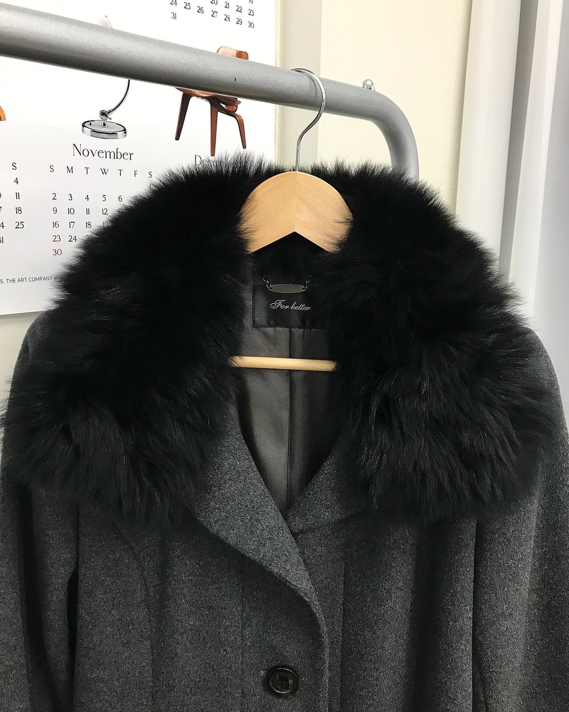 일제 캐시미어 퍼 빅카라 코트 상품이미지2