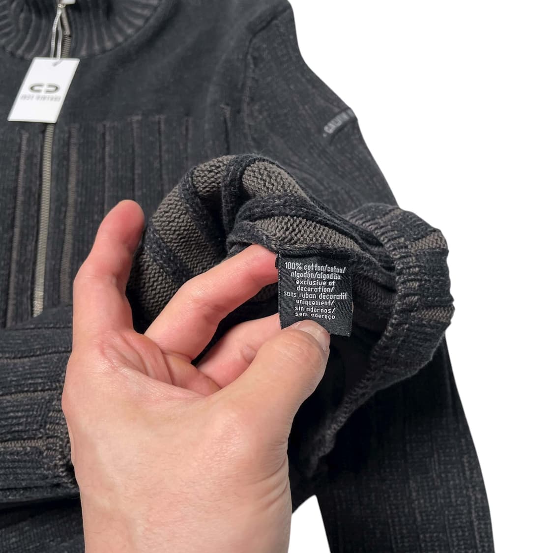 Calvin klein 스트라이프 니트 집업 자켓 상품이미지8