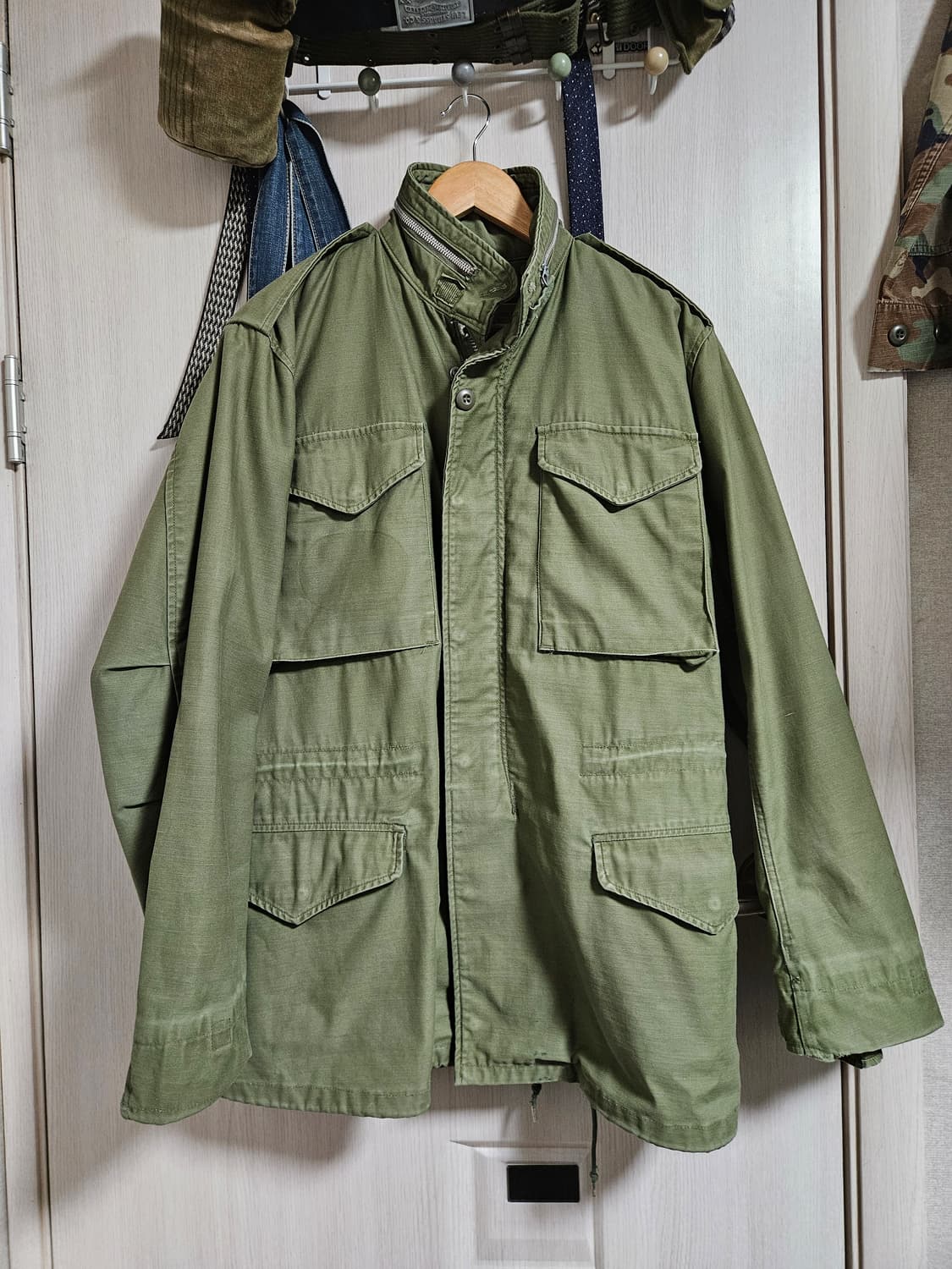 60s 2세대 은지퍼 og m65 미군 필드자켓 s/l 상품이미지1