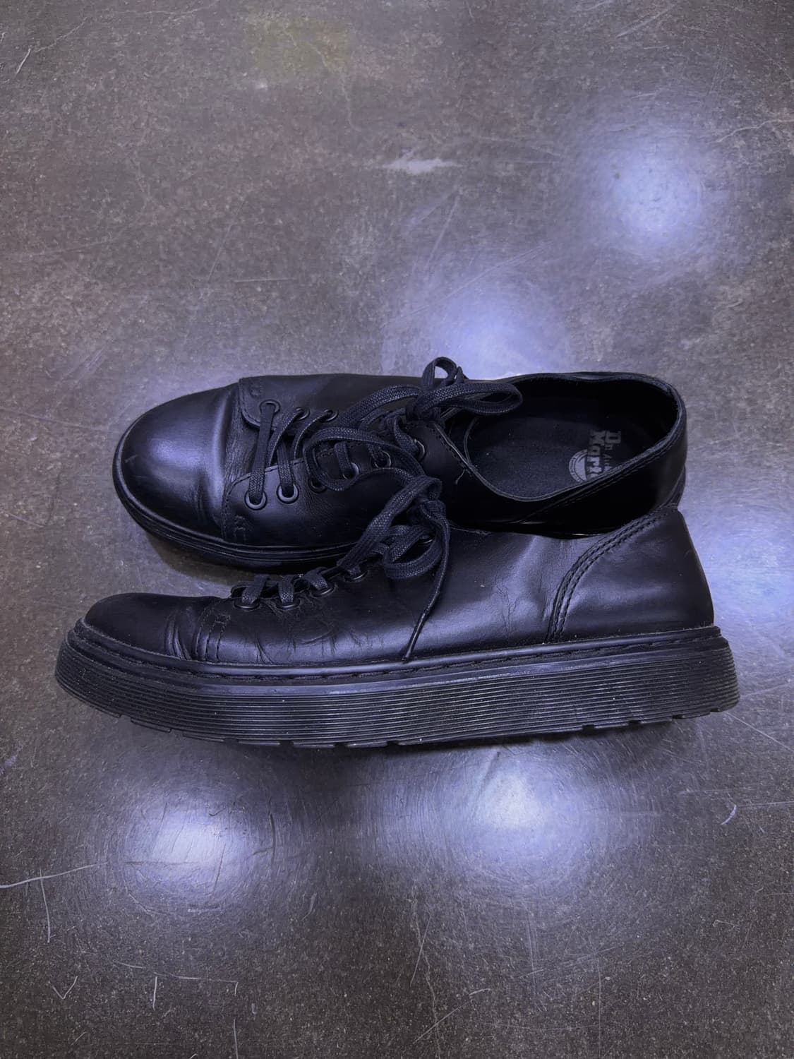 닥터마틴 블랙 레더 스니커즈 운동화 270 상품이미지5