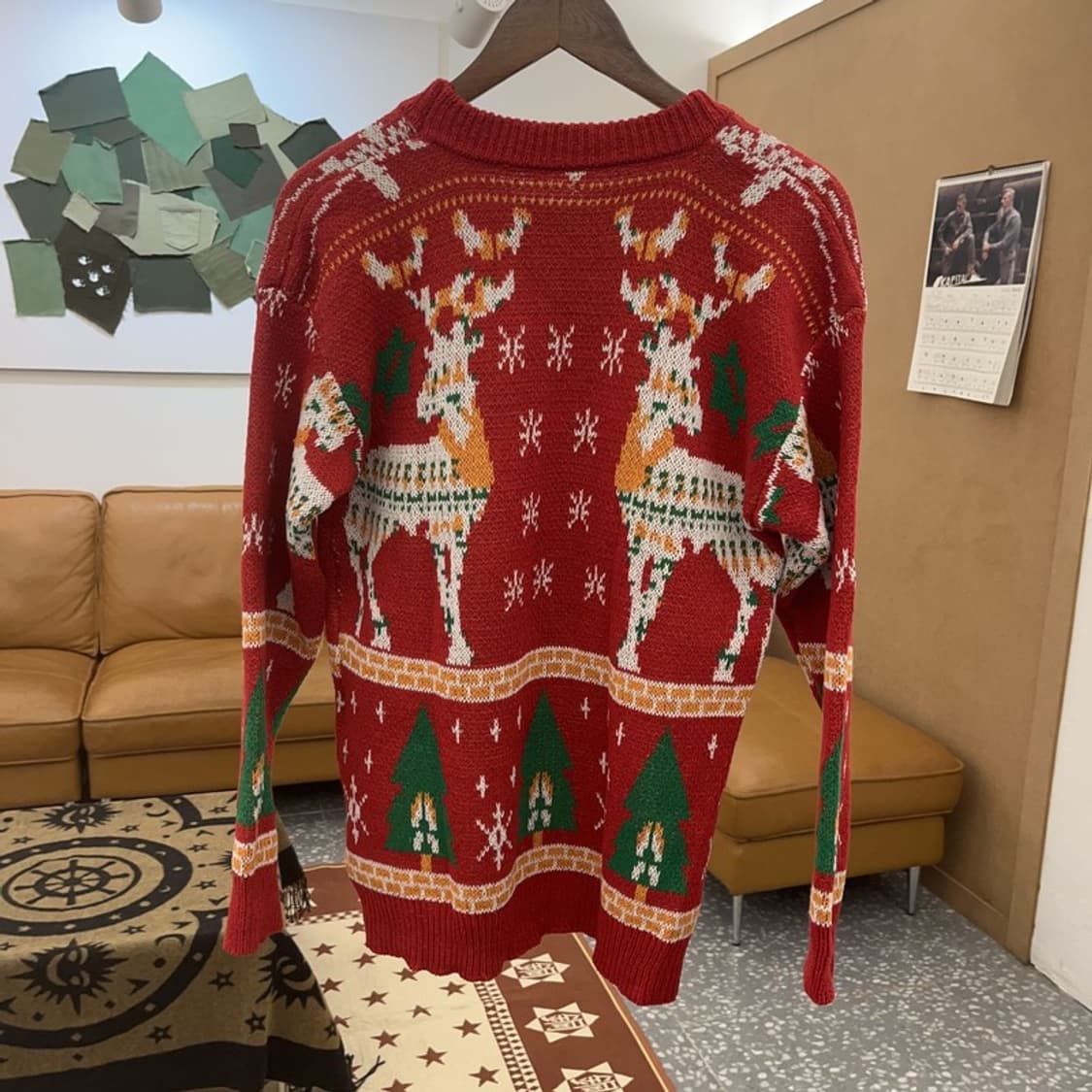 빈티지 폭닥 노르딕 코위찬 홀리데이 뜨개 니트 95 C08599 상품이미지4