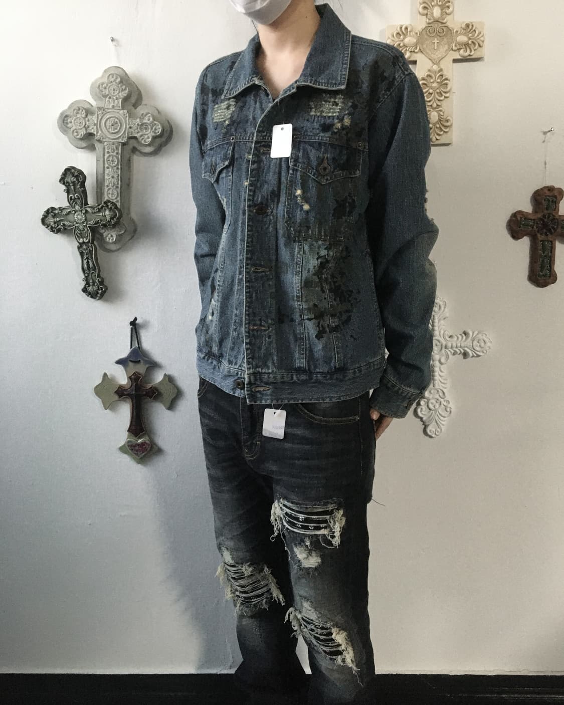 Printing point denim jacket 상품이미지6