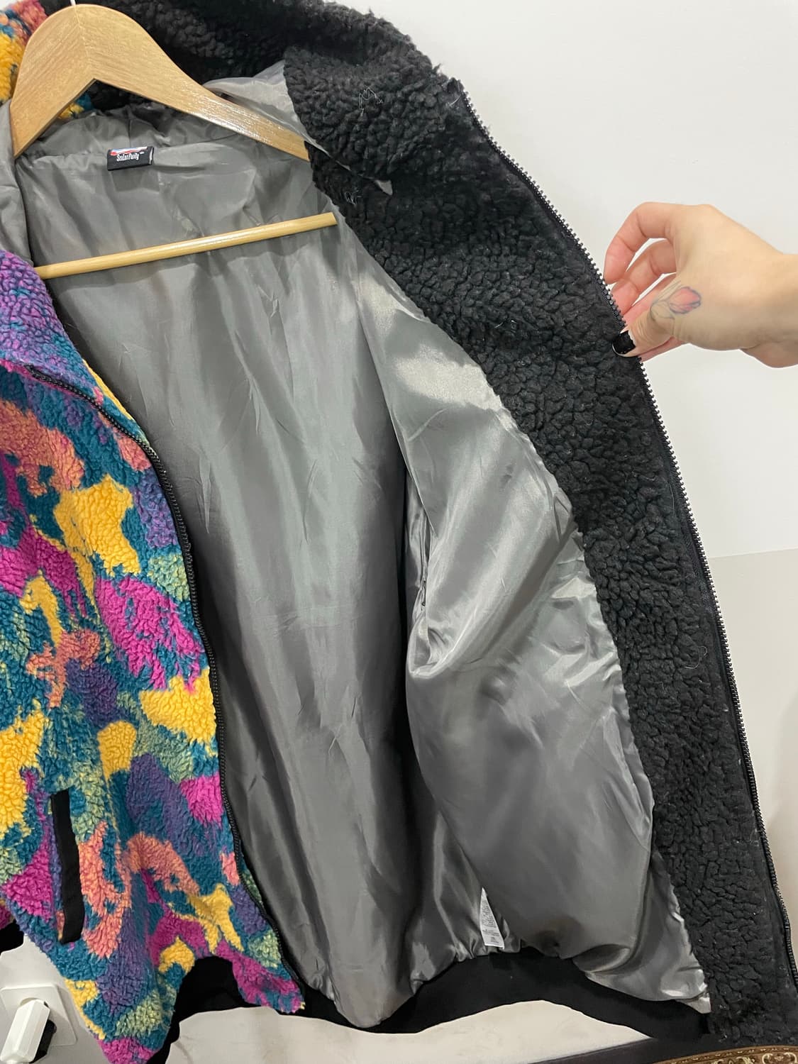 (빈티지) ScoLar Parity 투톤 고양이 귀 후드 플리스 자켓 상품이미지7