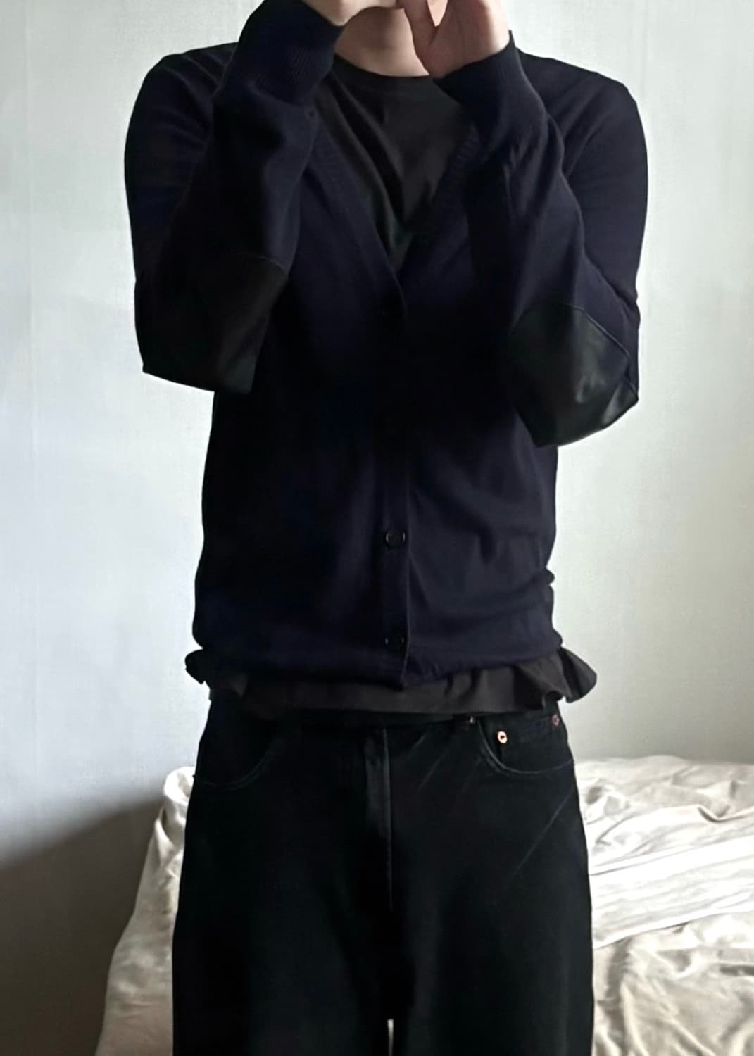 마르지엘라 엘보우 레더 가디건 상품이미지6