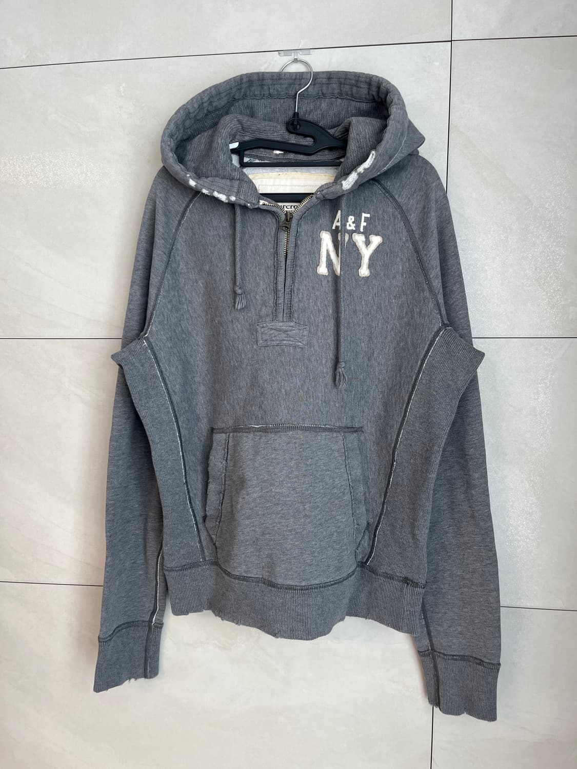 민트급 아베크롬비 A&F 하프 후드집업 그레이 [M] 상품이미지1