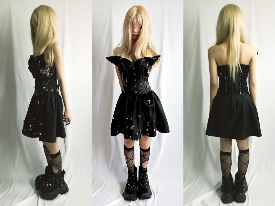 Custom)Cat-Ear/fur mouse tube onepiece 상품이미지8