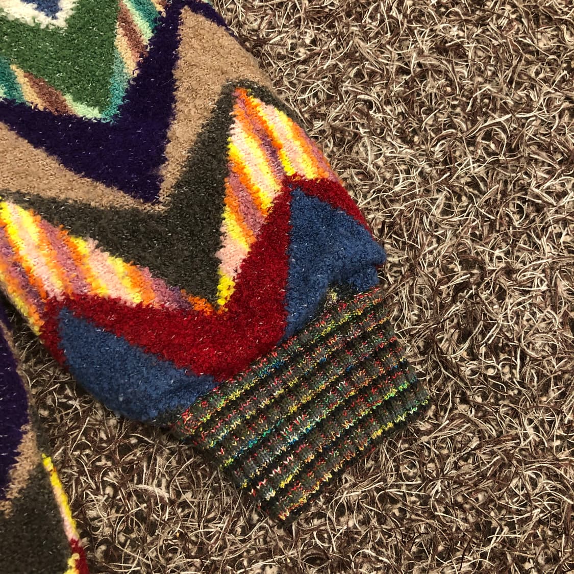 Caperdoni 멀티컬러 패턴 후드 가디건 상품이미지3