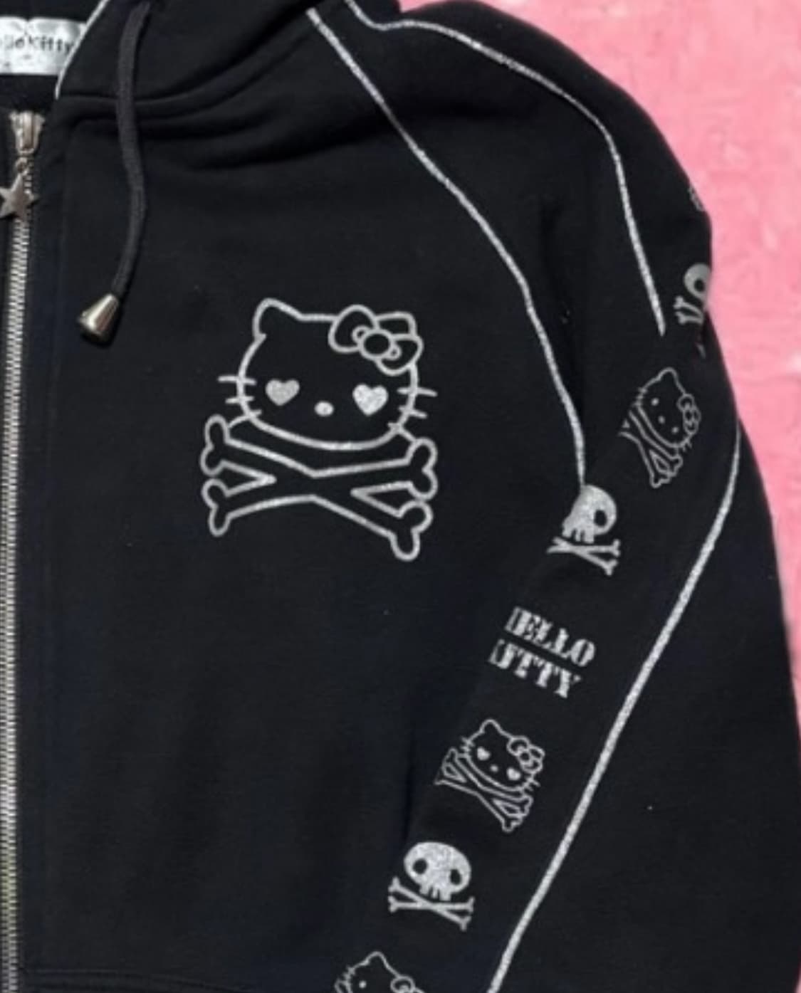 실버해골키티 집업(고스펑크 펑크룩 펑크키티 해골키티 ozzon 매드펑크 상품이미지1