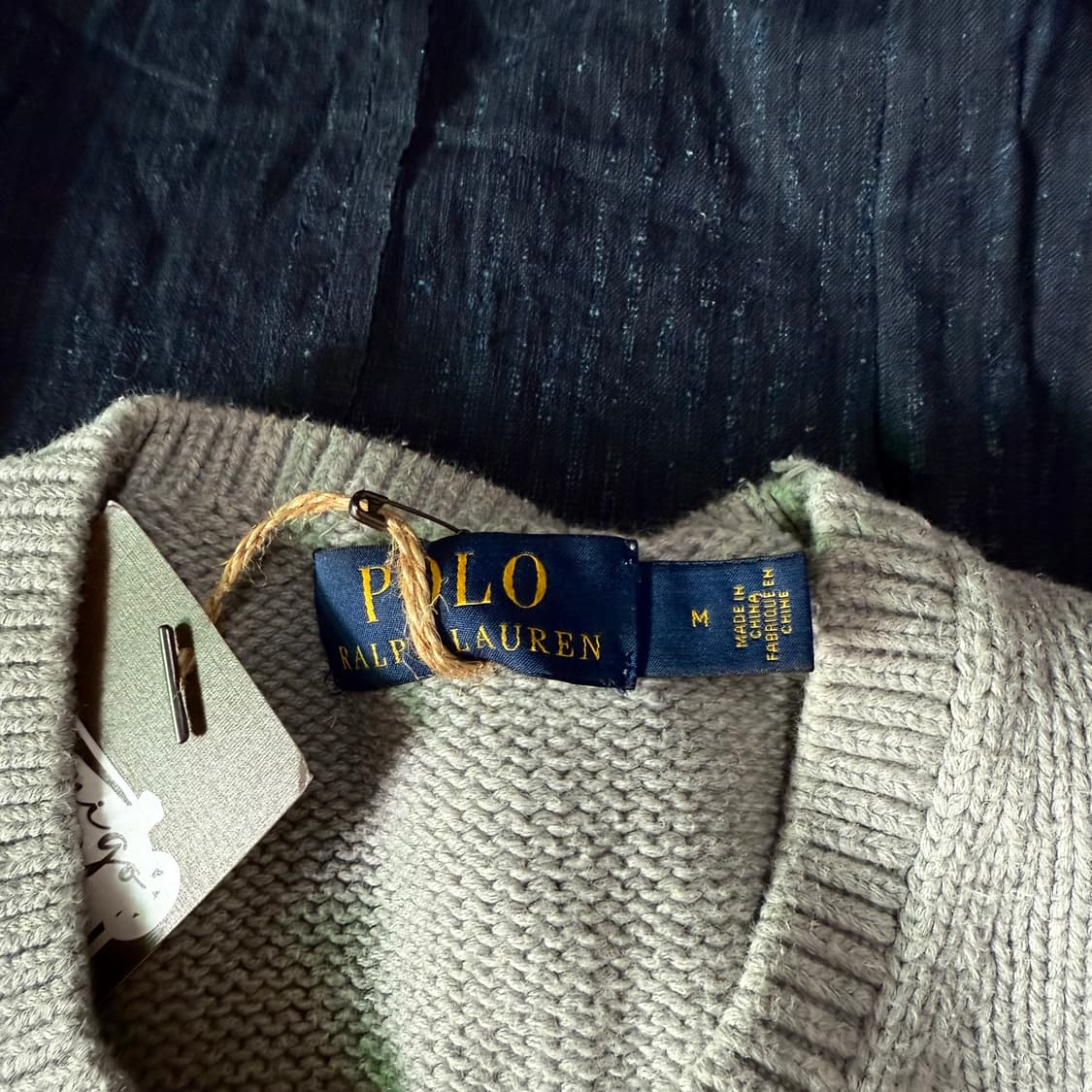 폴로 랄프로렌 RL 로고 인타르시아 코튼 스웨터 M 상품이미지5