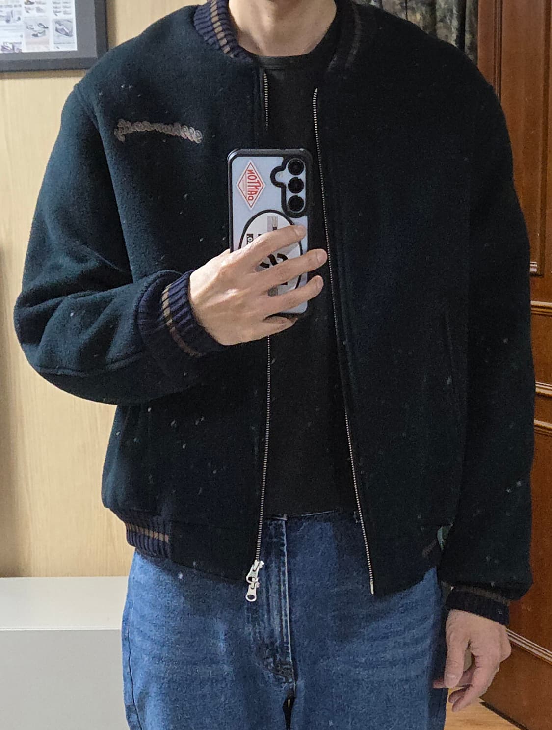 (착샷) 999휴머니티 헤비 울 블루종 자켓  상품이미지7