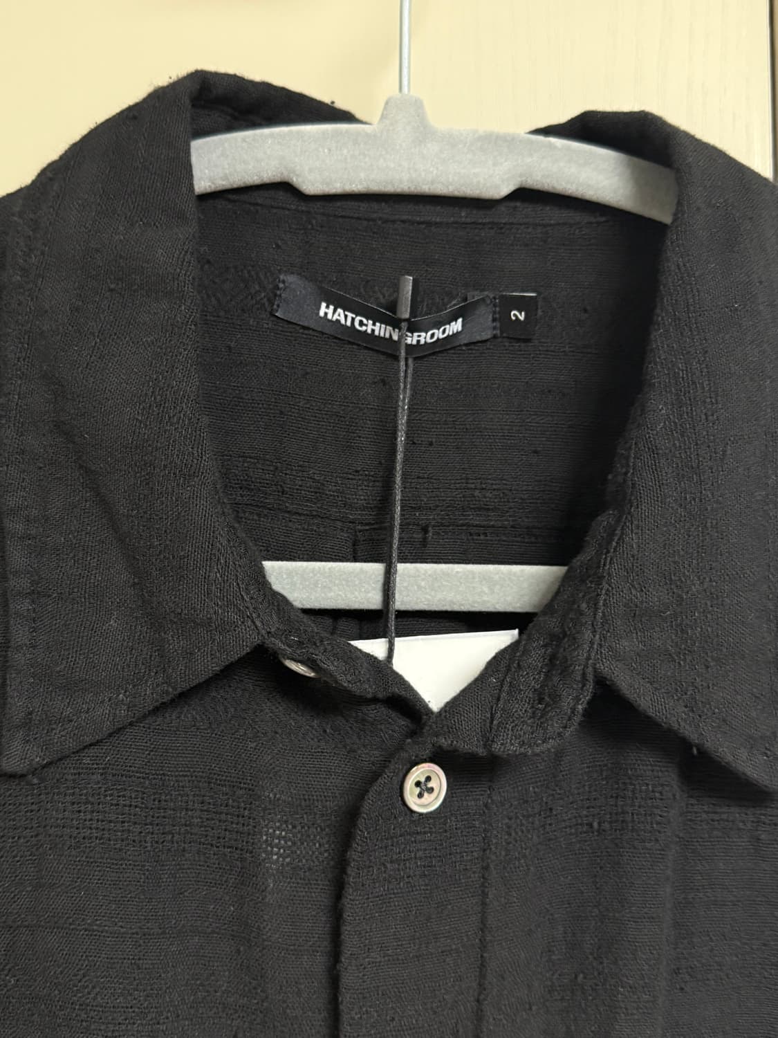 [2] 해칭룸 거즈 스트라이프 클래식 셔츠 블랙 상품이미지2