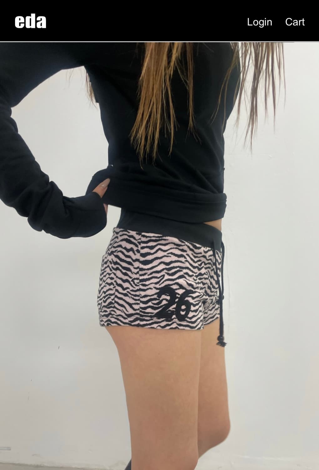 Eda 지브라 팬츠 핑크 상품이미지3