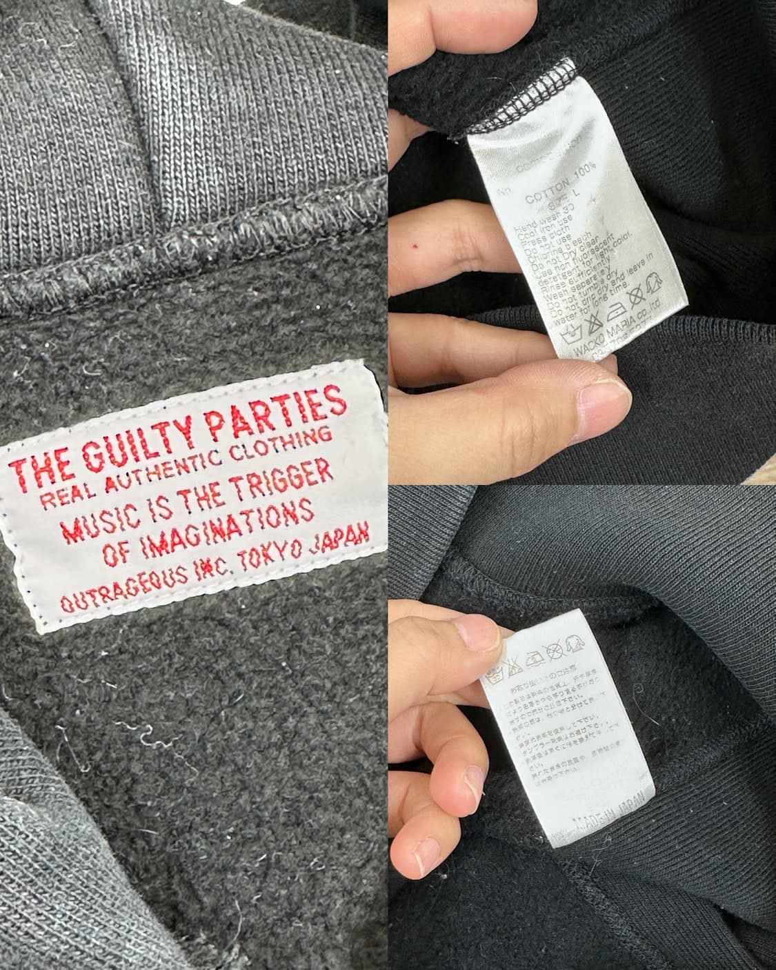 와코마리아 페이드 헤비웨이트 후드집업 상품이미지8