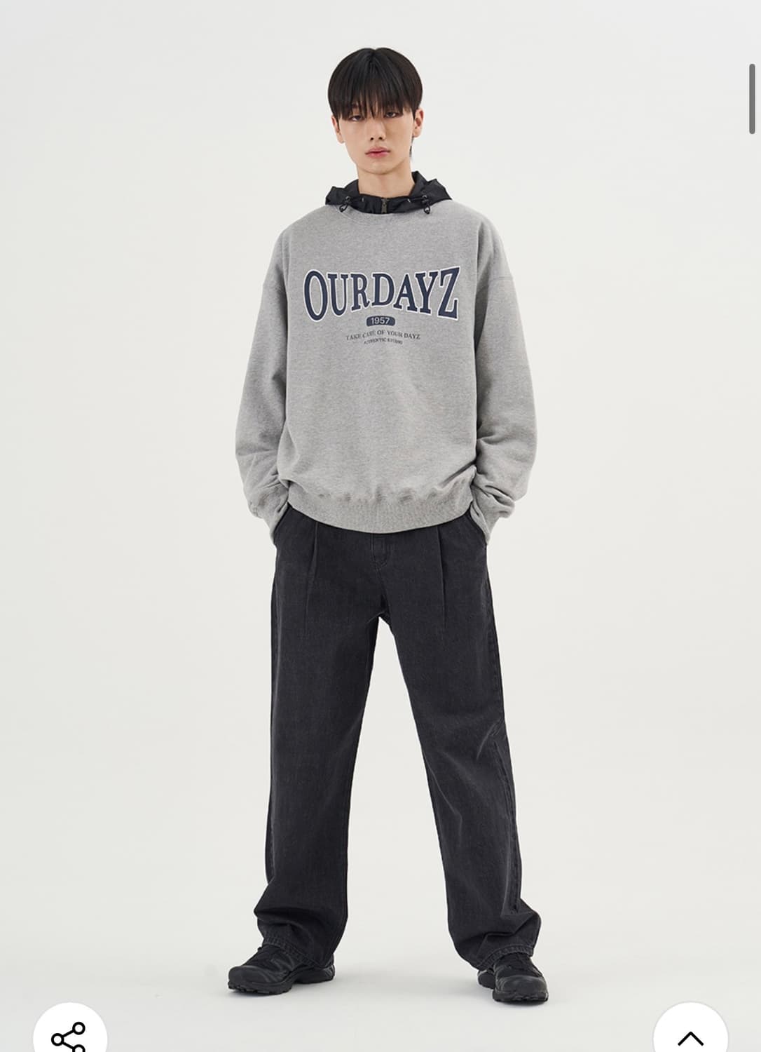 (XL) 아워데이즈 ODZ 어센틱 로고 맨투맨 [MELANGE GREY] 상품이미지5