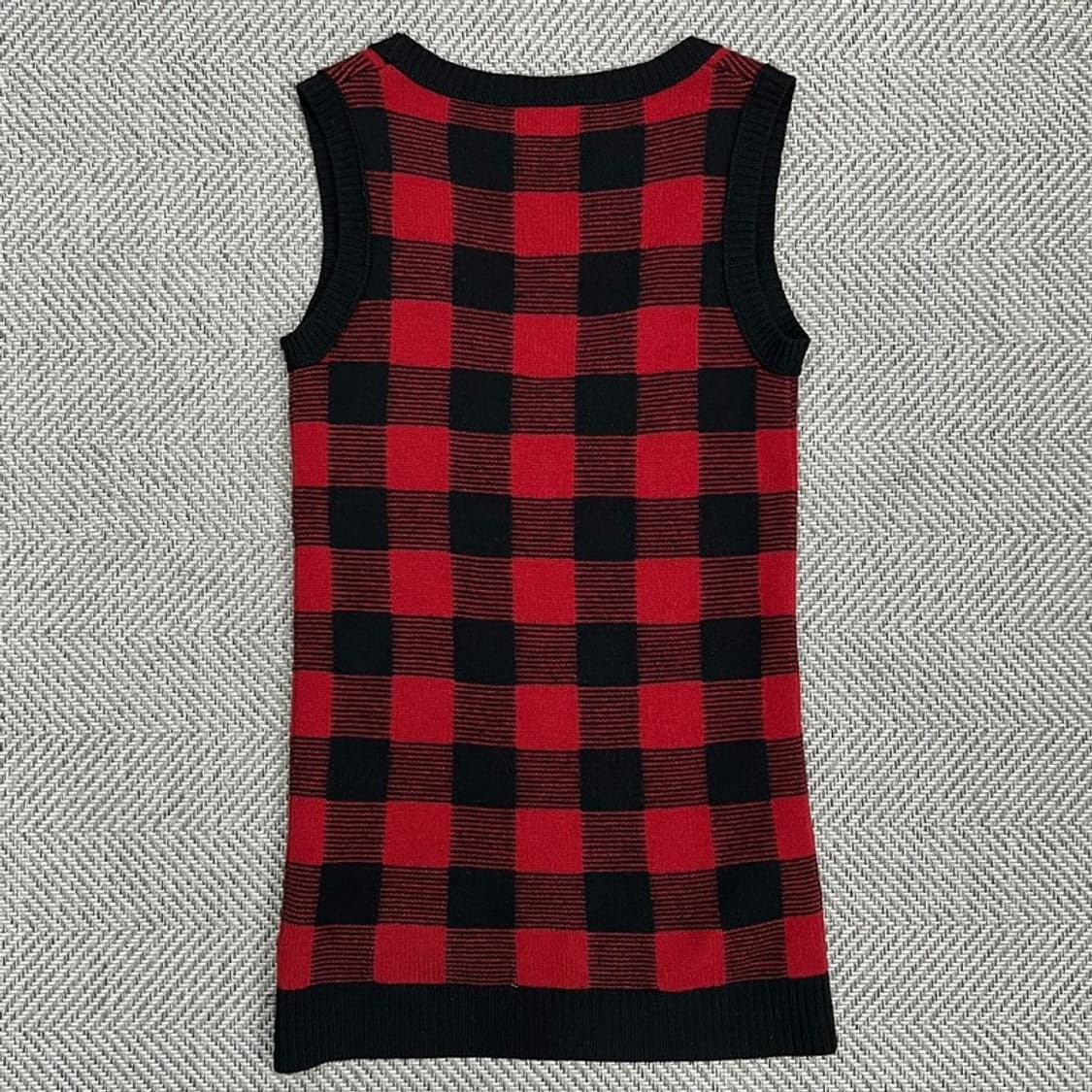 폴로진스 체크 니트 베스트 v0886 상품이미지2