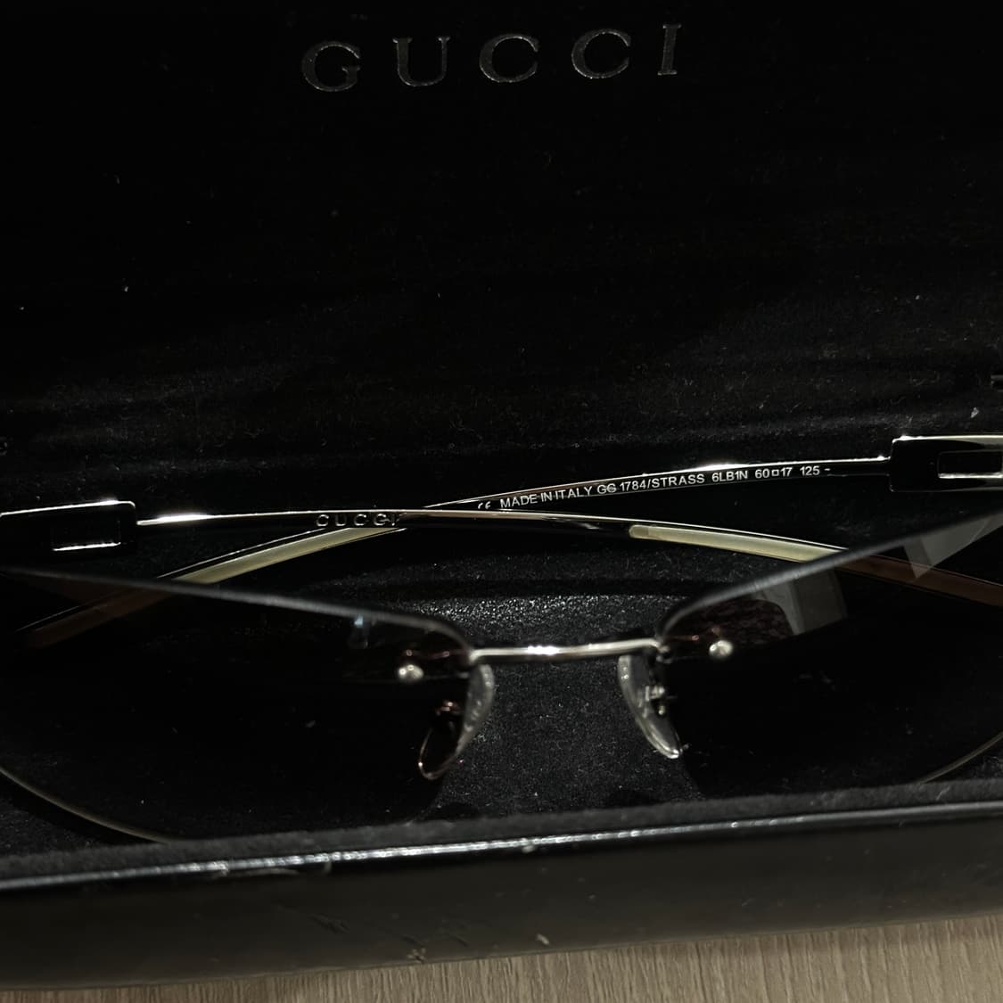 (착용샷O) 빈티지 구찌 무테 선글라스 GG1784 상품이미지4