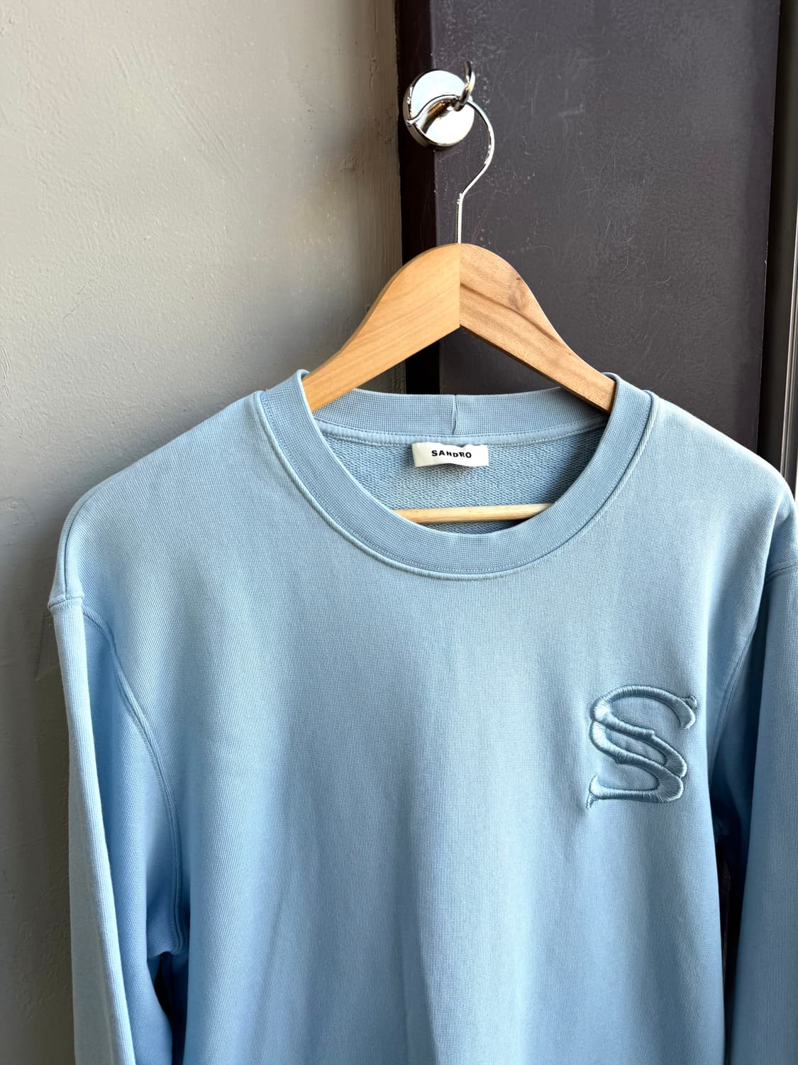 XL/ 산드로 자수로고 22FW 맨투맨 상품이미지3