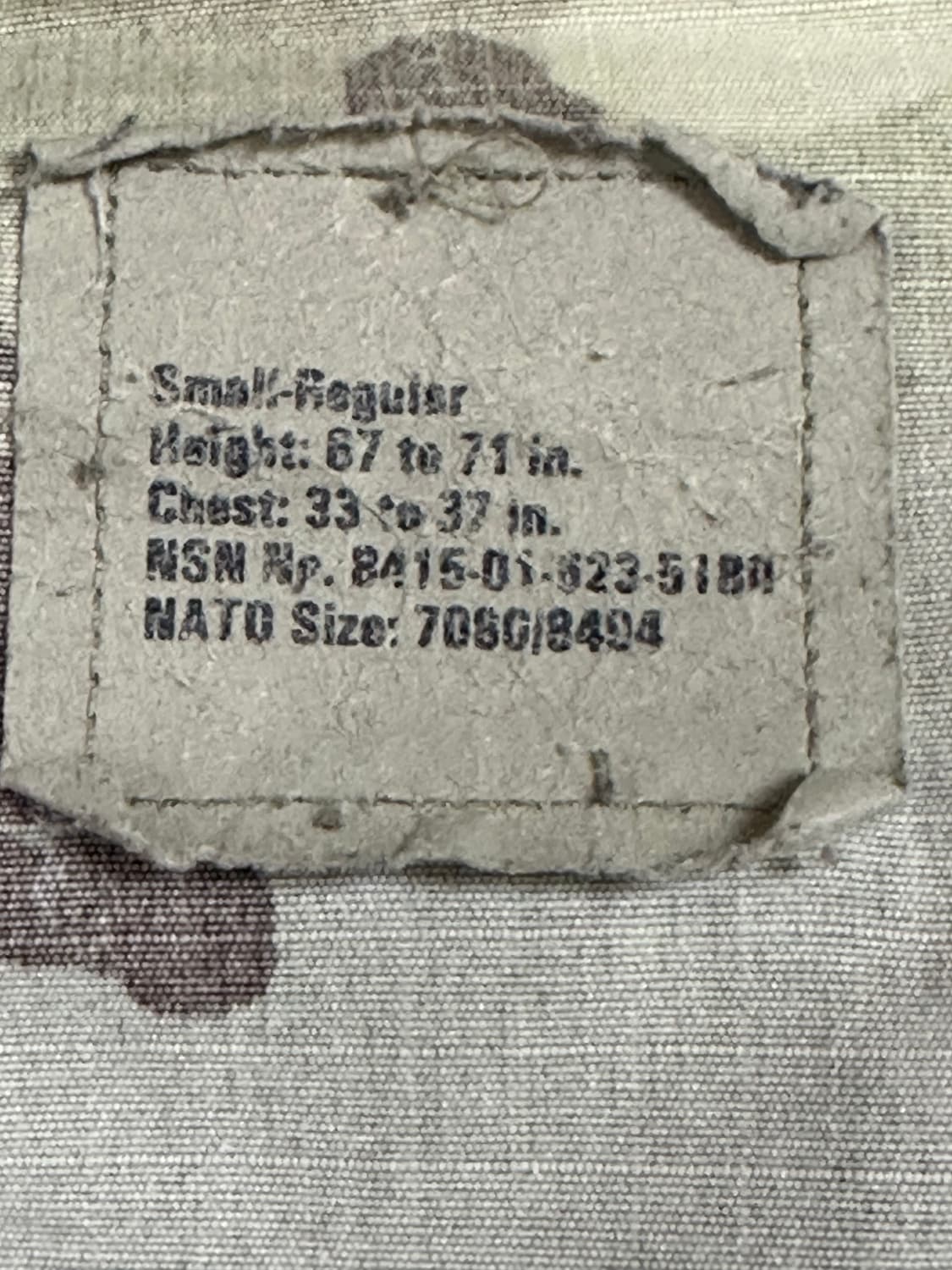 미군 OCP 멀티캠 전투복 상의 (S/R) (M) 상품이미지8