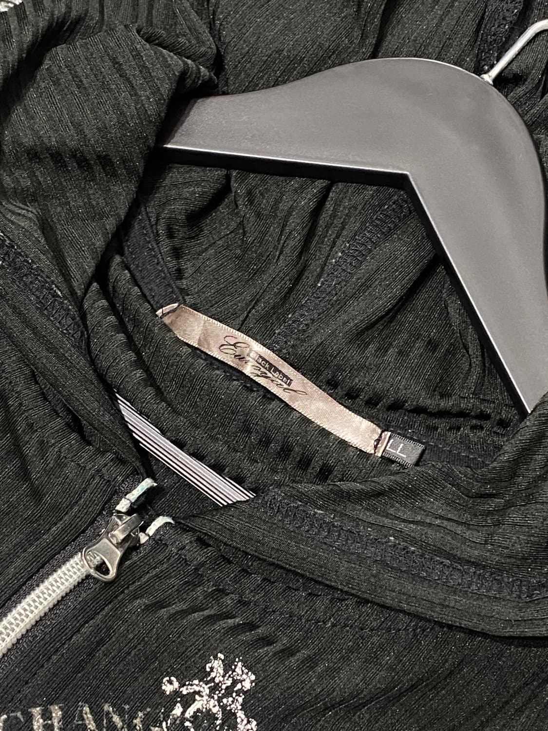 Black label 펑크 레터링 디테일 후드집업 상품이미지7