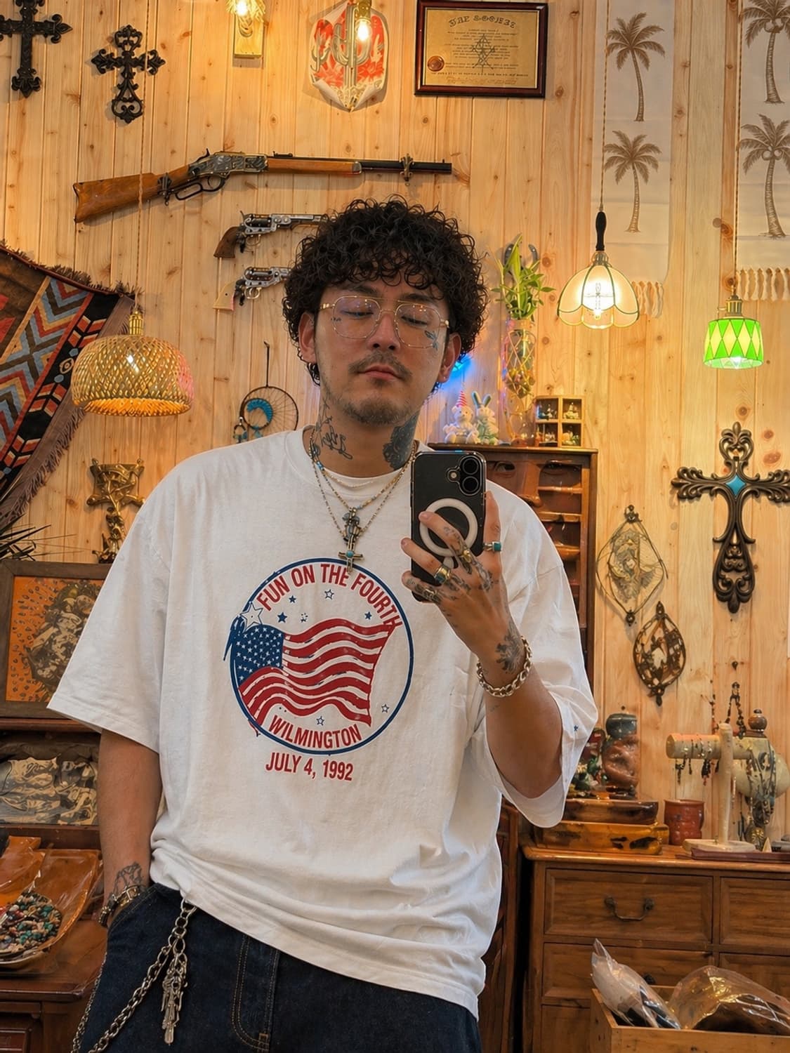 빈티지 윌밍턴 USA 프린팅 반팔 티셔츠 상품이미지7