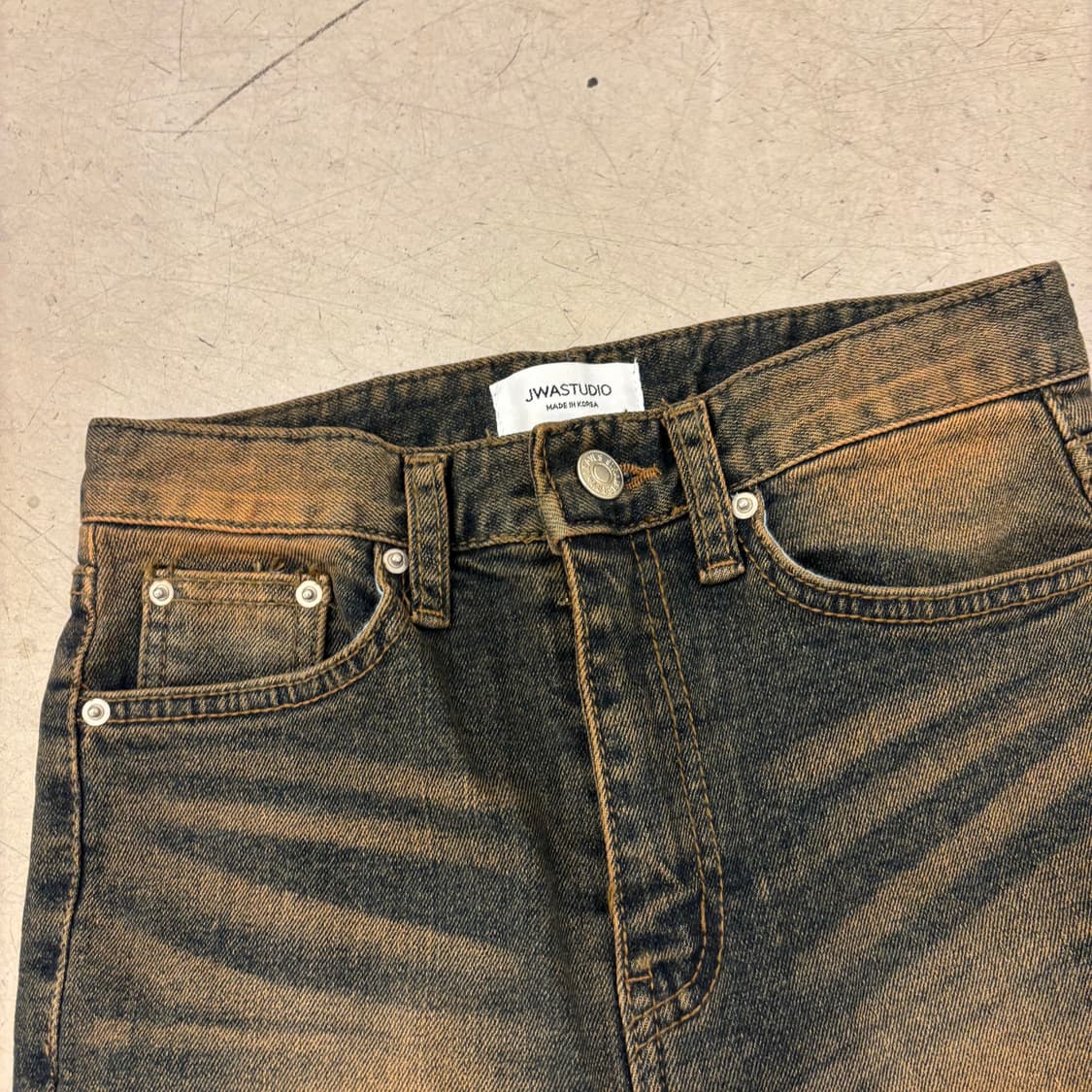 우먼 부츠컷 워싱 데님 팬츠 상품이미지3