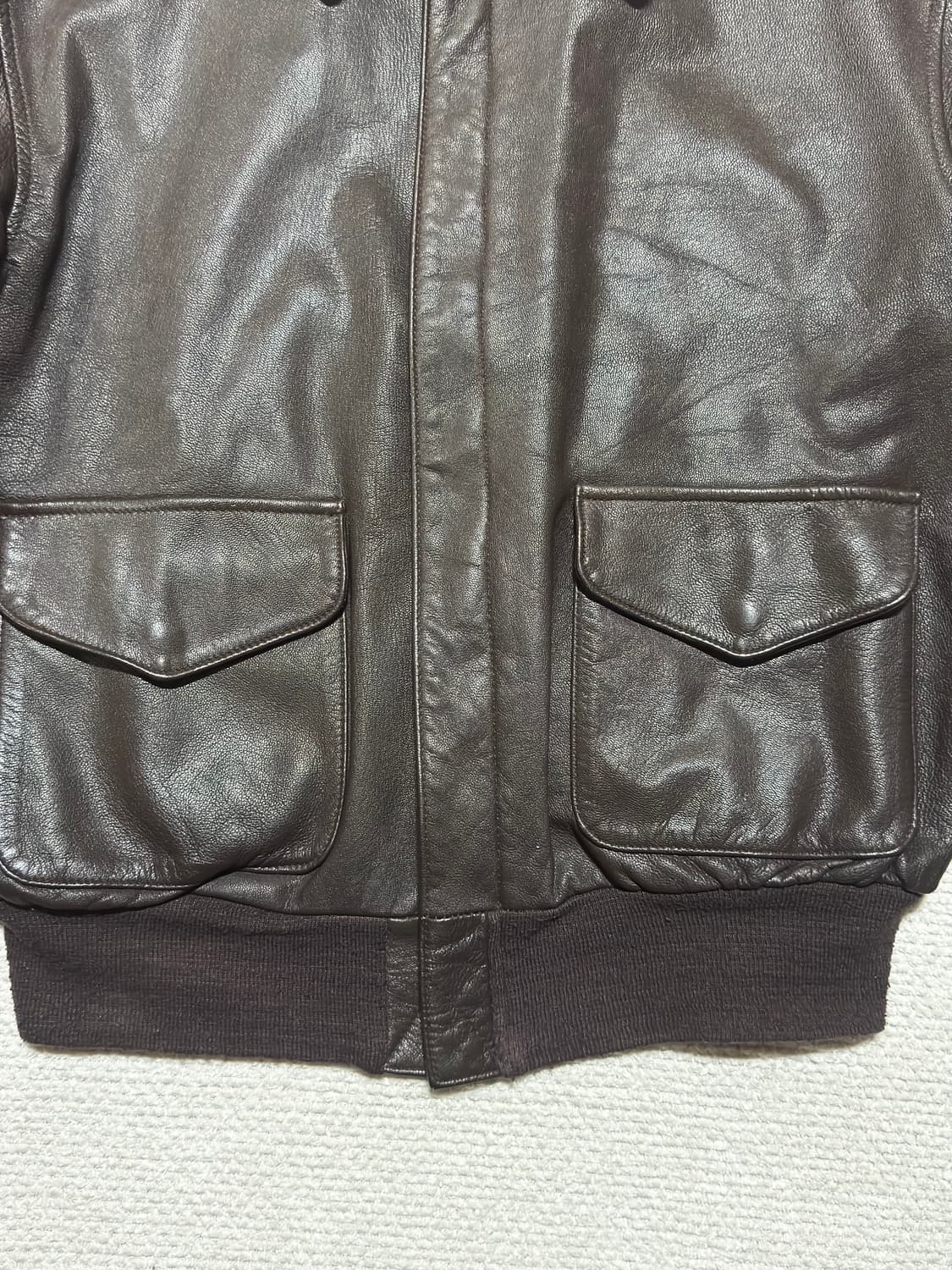 90s USA Cooper Type A-2 Leather Jacket  상품이미지3