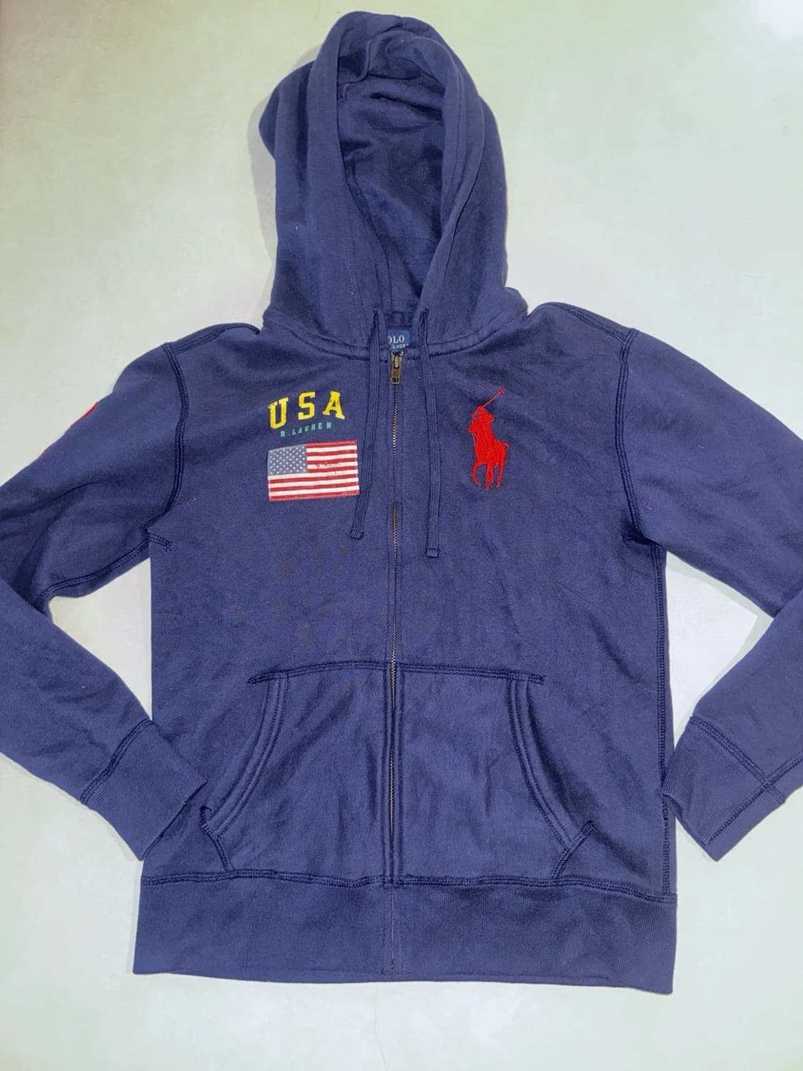 폴로 랄프로렌 빅 포니 USA 성조기 후드 집업 상품이미지1
