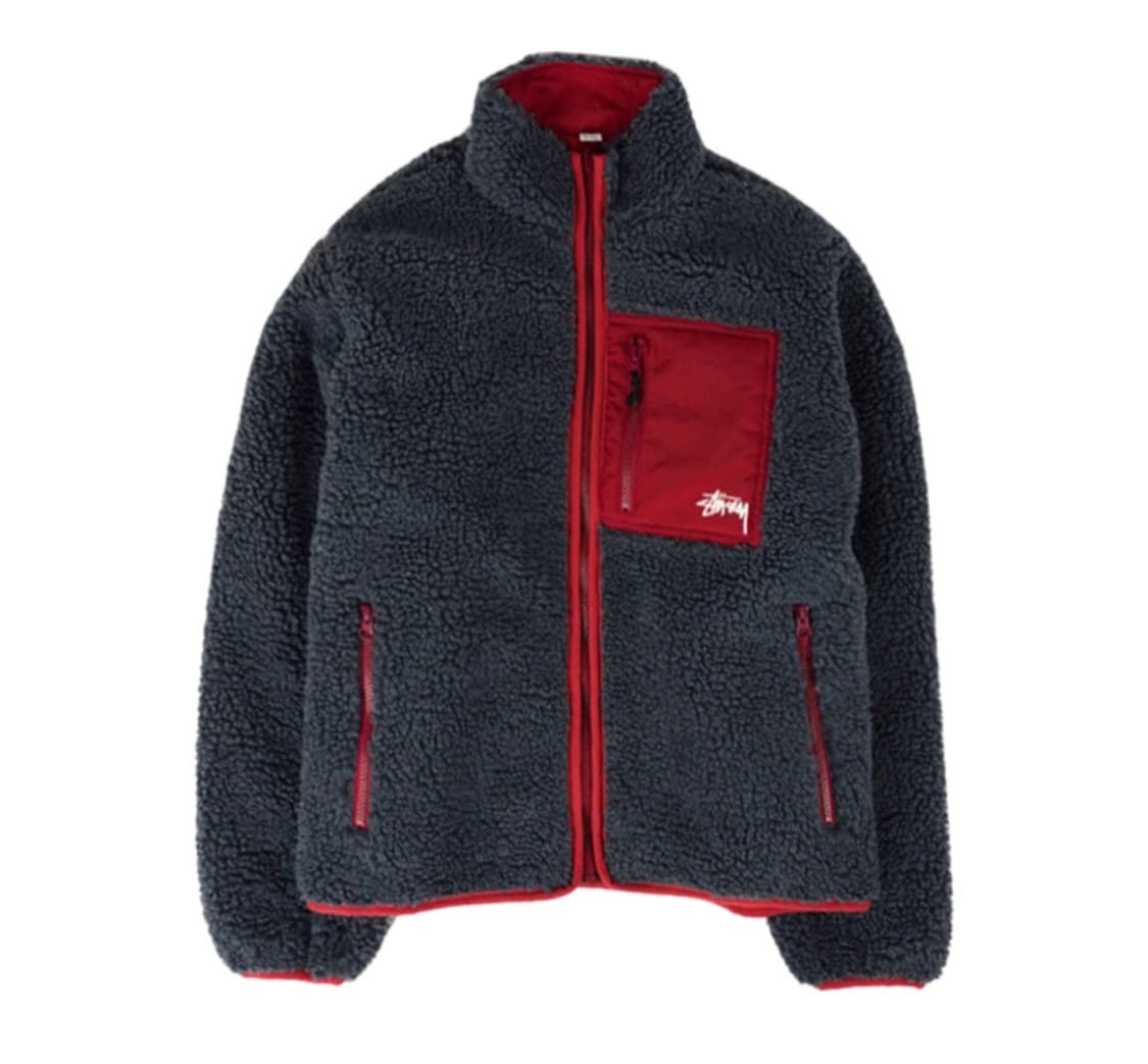구매) 스투시 쉐르파 자켓 XL 스모크 블루 상품이미지1