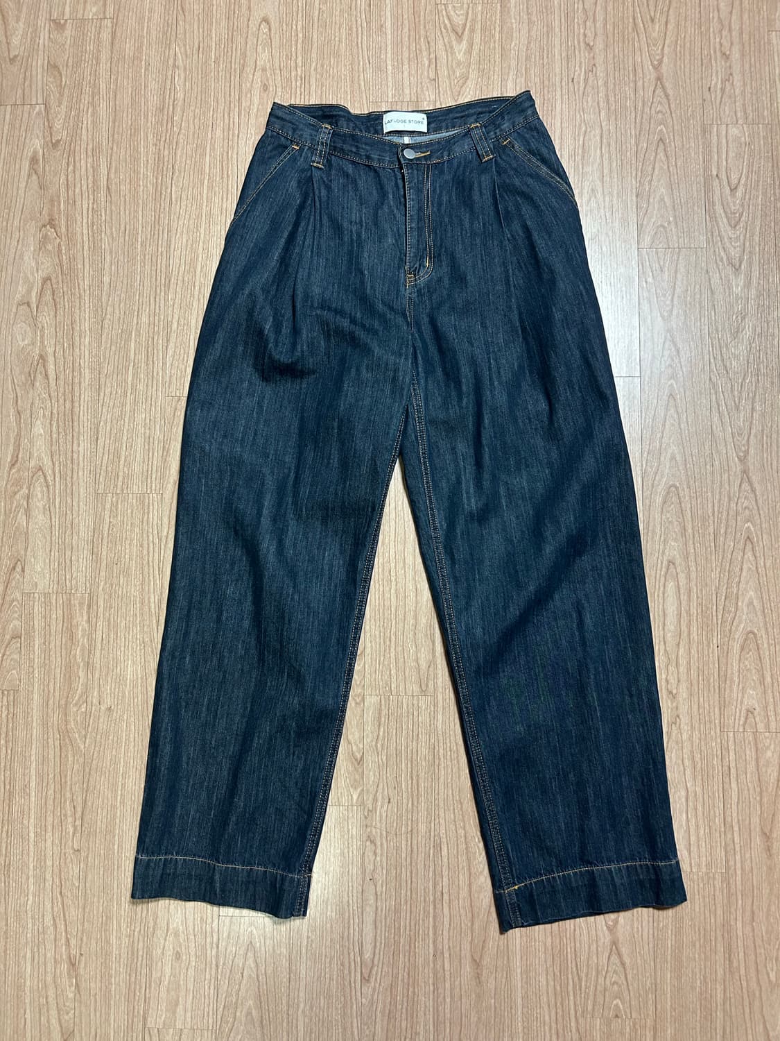 라퍼지스토어 인디고 밴딩 데님팬츠(1size) 셀비지/로우/생지데님/쿠어 상품이미지1