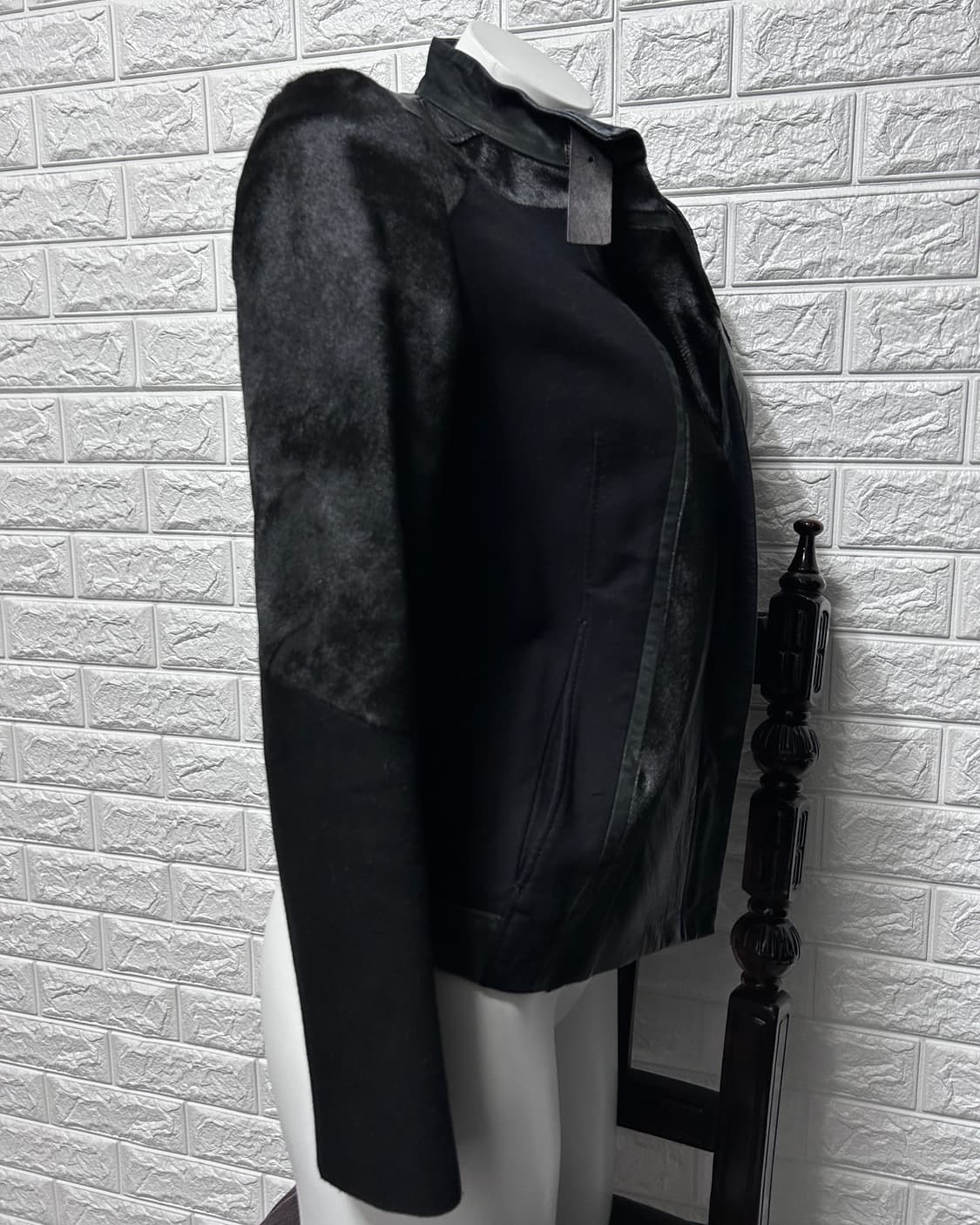 헬무트랭 판넬 믹스 송치 레더 자켓 상품이미지2