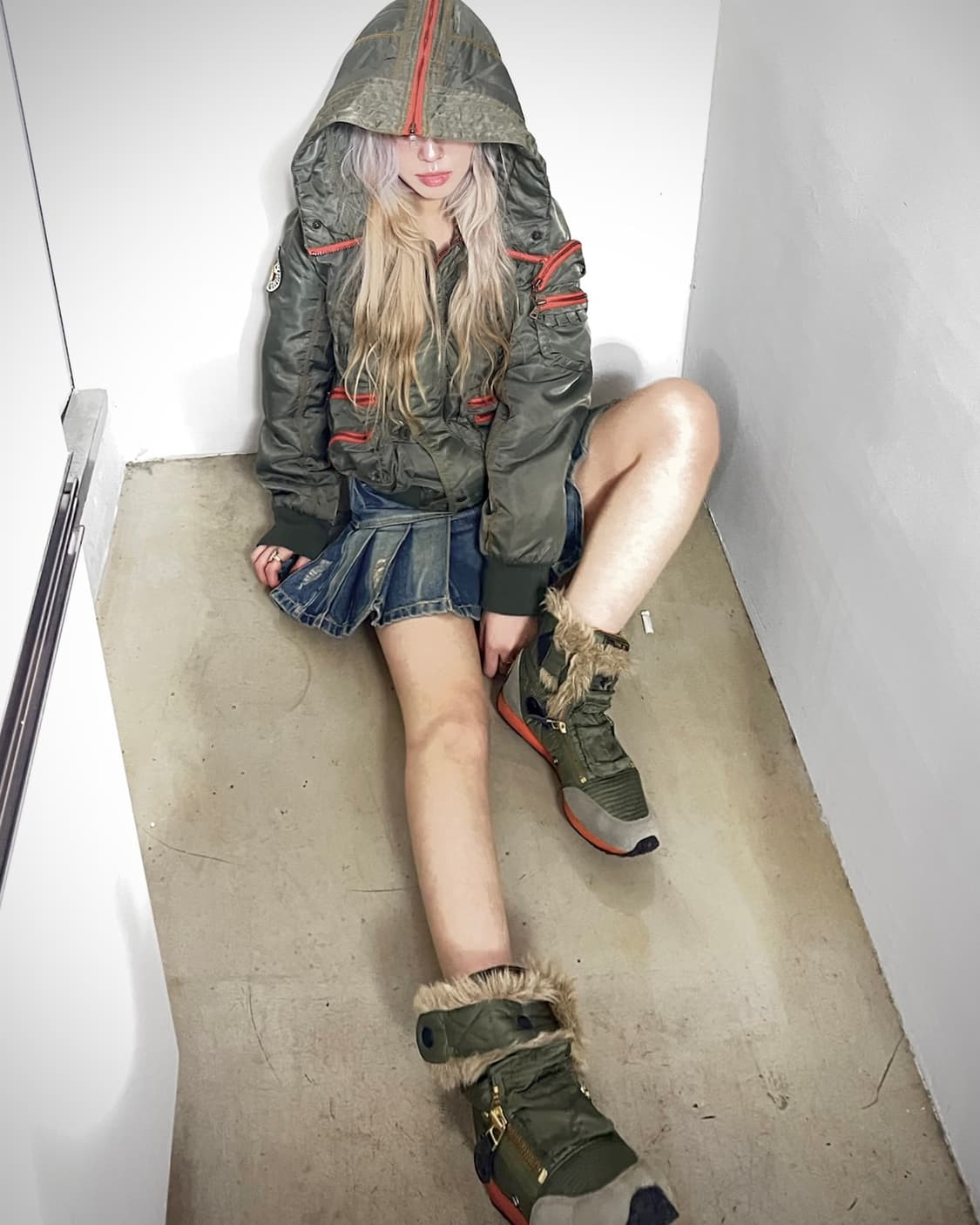 캐피탈 퍼 디테일 ma-1 스니커즈 상품이미지5