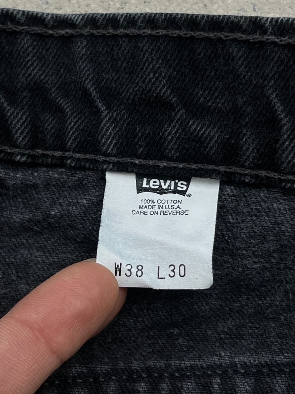 리바이스 90s 517 오렌지 탭 블랙 데님 팬츠 / 35 x 29 상품이미지7