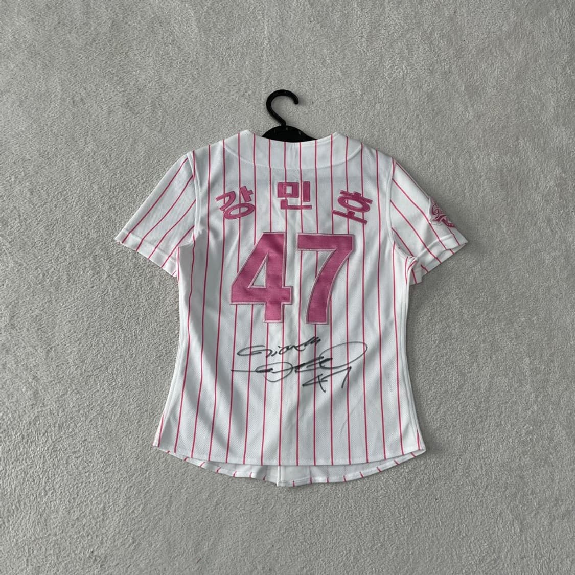 90 롯데자이언츠 강민호 싸인 핑크 유니폼 상품이미지9