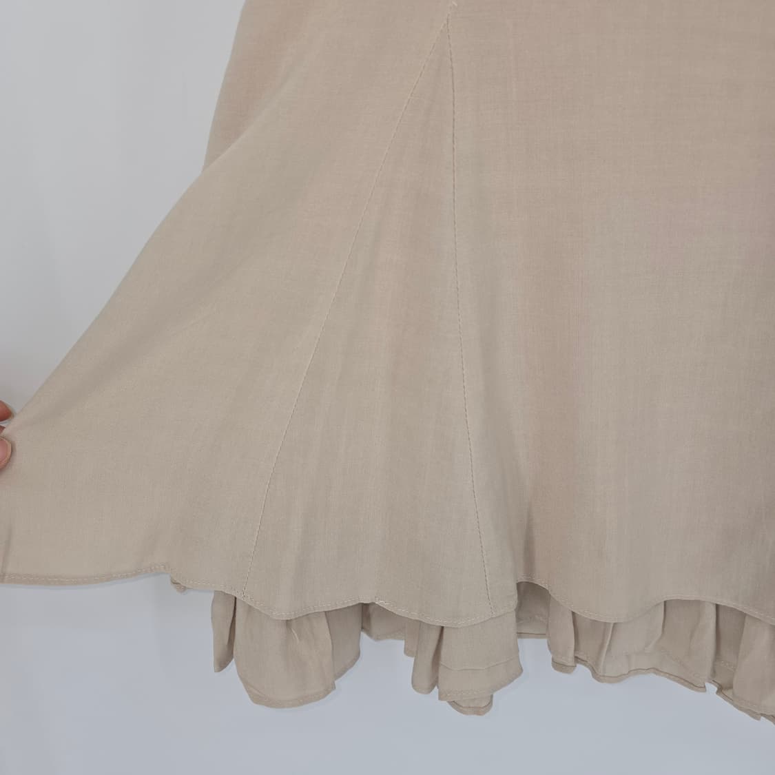 일본 빈티지 프리미엄 레이어드 플레어 베이지 원피스 상품이미지9
