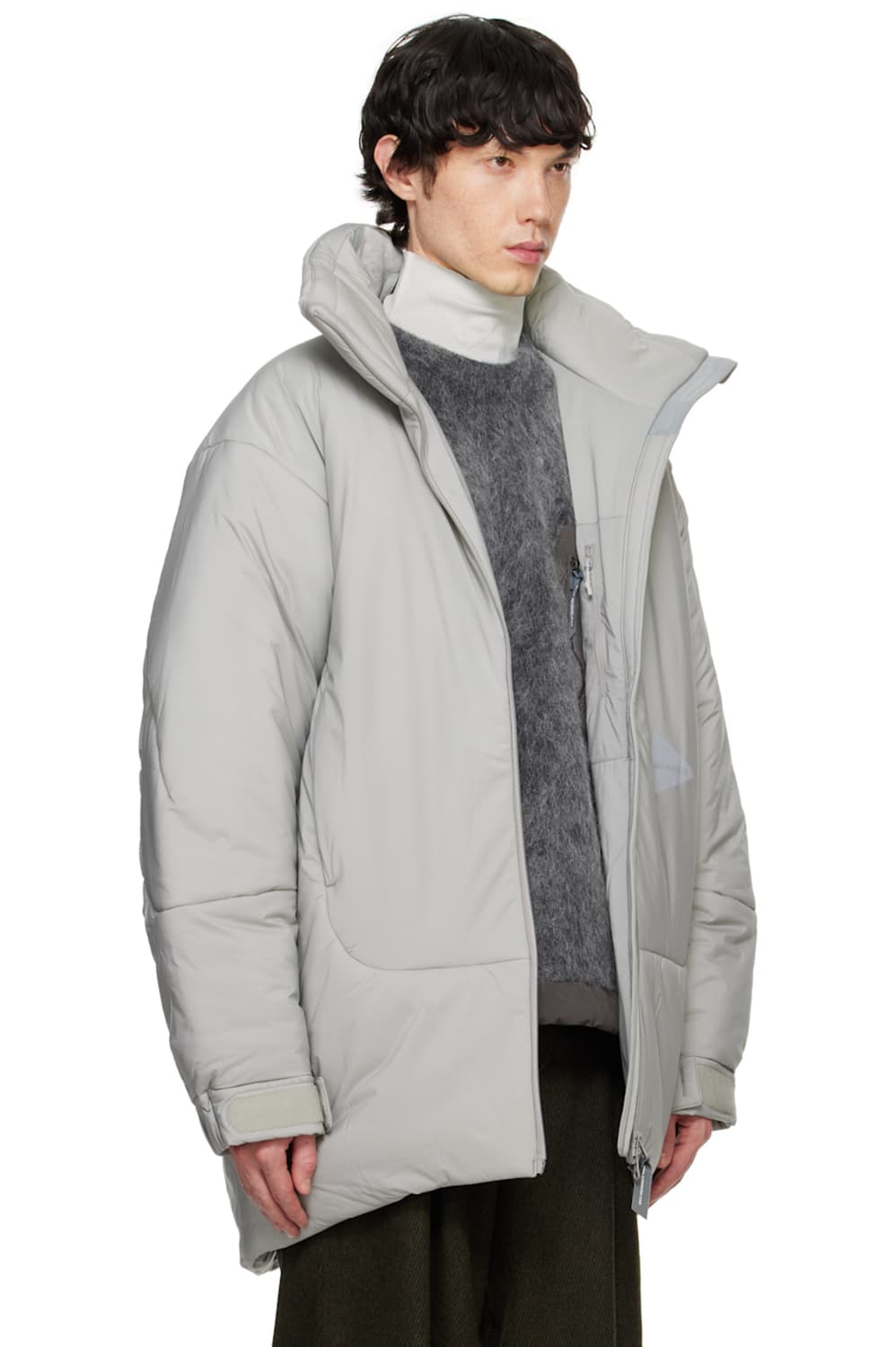 [L/XL] 앤드원더 and wander / 탑 플리스 코트 그레이 상품이미지2