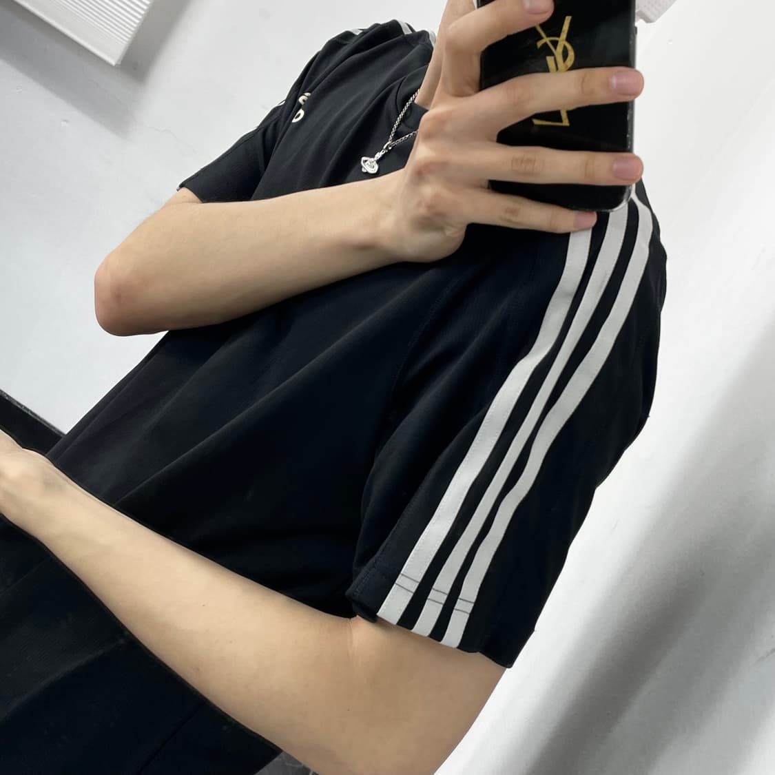 아디다스 오버사이즈 삼선 반팔 티셔츠 상품이미지3