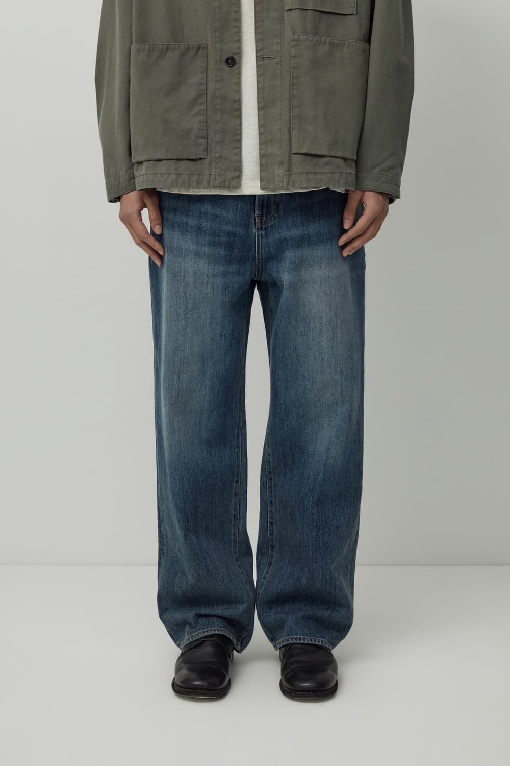 26ss 러프사이드 유니온데님 미디엄블루 상품이미지2