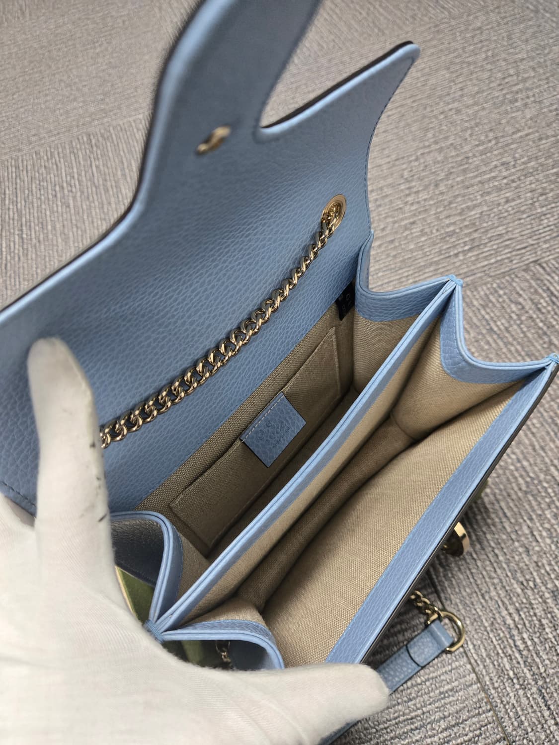 [특가][정품] 구찌 인터로킹 블루 숄더백 상품이미지6