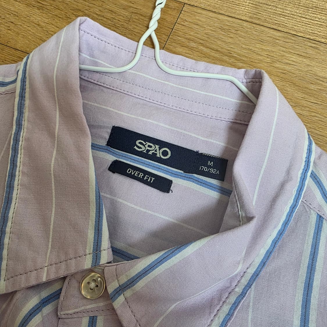 (새옷) 스파오 3만원 짜리 오버핏 셔츠 95 SPAO 스트라이프 셔츠 상품이미지3