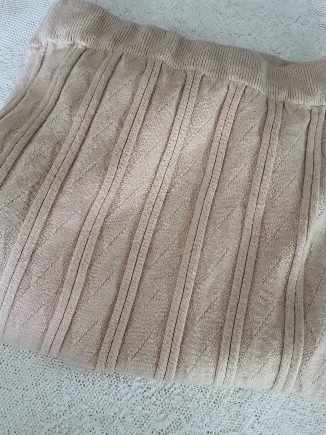 [모리걸] 니트 롱 스커트 베이지 FREE 상품이미지4