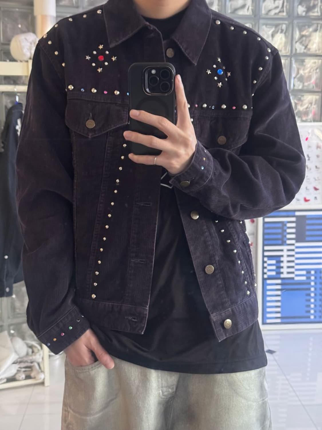 STUD JEAN JACKET 스터드 장식 데님 재킷 상품이미지2